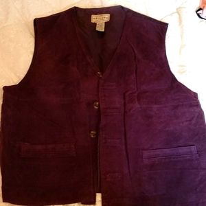 Women's Arizona Jean Co Purple Suede Vest